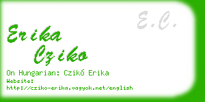 erika cziko business card